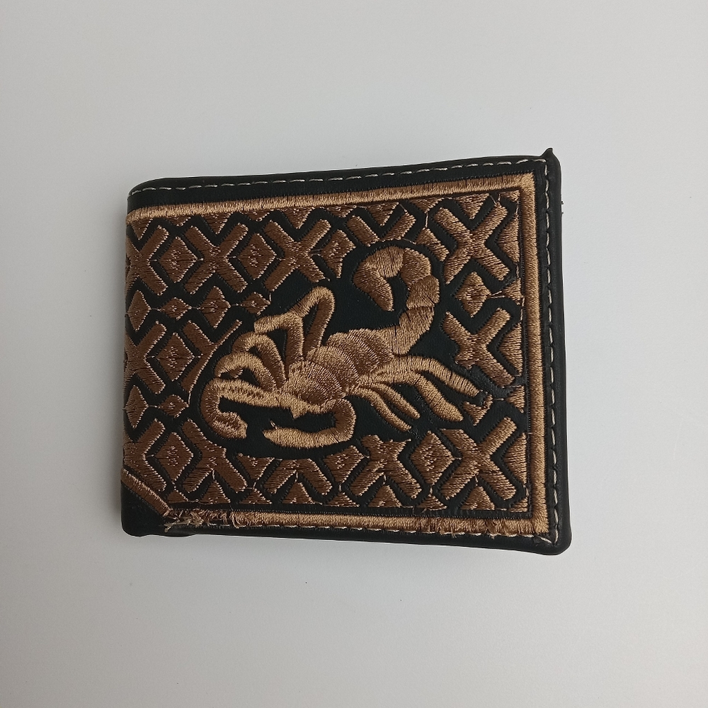 Men's Western Wallet‎ Genuine Leather Hand Crafted Bifold Cowboy Rodeo Wallet
